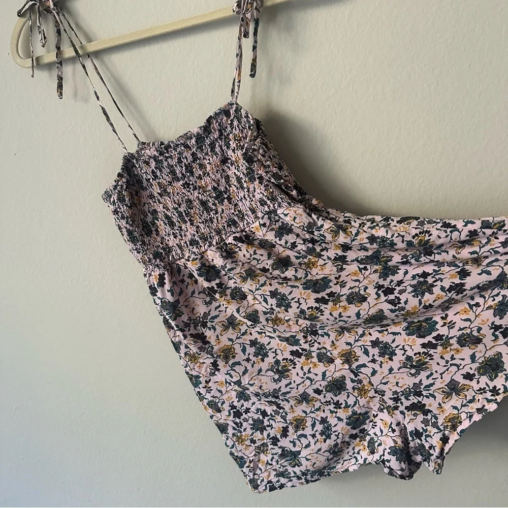 Urban Outfitters UO Out from Under Izzy Floral Smocked Romper L - Picture 4 of 10